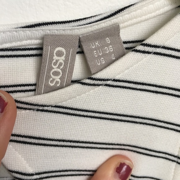 ASOS black and white striped midi dress - Picture 5 of 7